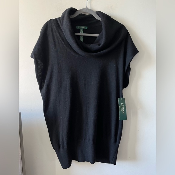 Ralph Lauren Sweaters - NWT Lauren Ralph Lauren Wool-Blended Black Cowl Neck Sweater - 1X